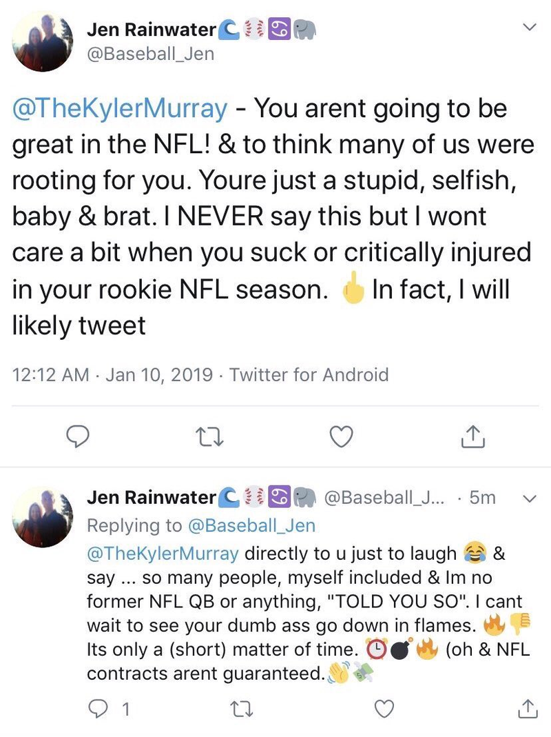 Illustration for article titled SB Nation A's Blogger Let Go After Tweeting About Wanting Kyler Murray To Get "Critically Injured"